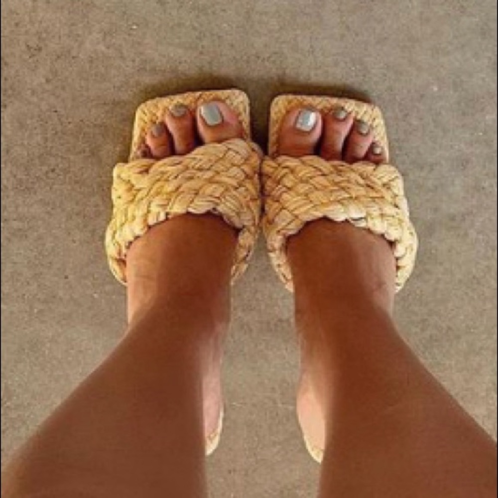 New woven square natural mule - Picture 16 of 16